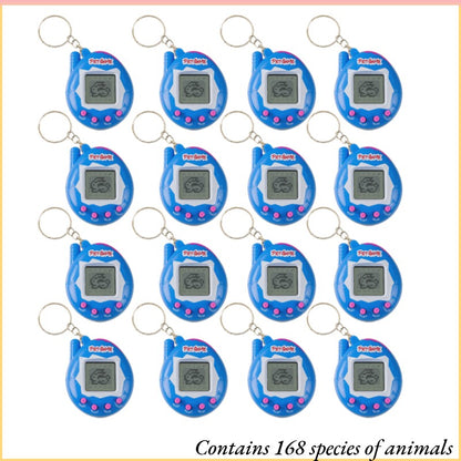 64-6PCS Virtual Pet Keychain Tamagotchi Electronic Toys for kids Video Game Party Favors Birthday Gifts School Classroom Prizes