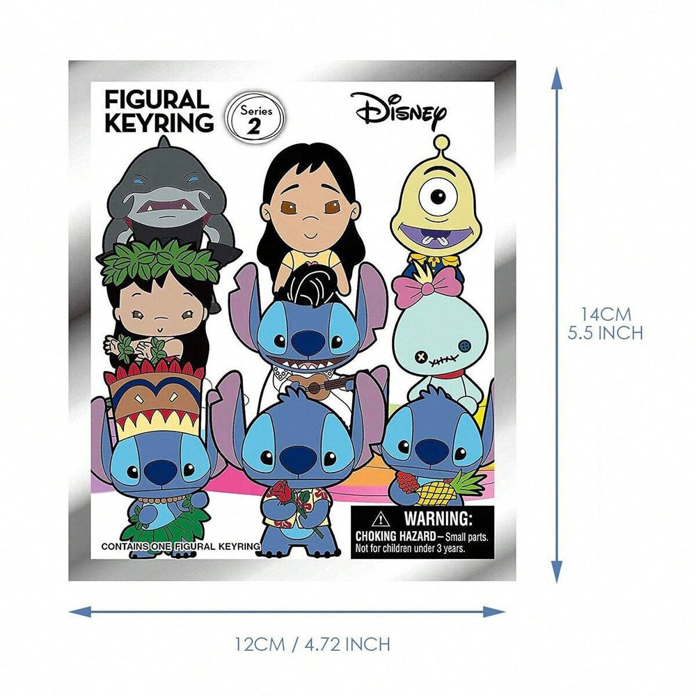 Disney oficialmente licenciado Blind Bag Stitch and Friends 3D Figurine Bag Clip Chaveiro de Anime Coleção de Presentes 1 Unidade Disney