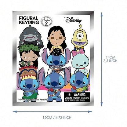 Disney oficialmente licenciado Blind Bag Stitch and Friends 3D Figurine Bag Clip Chaveiro de Anime Coleção de Presentes 1 Unidade Disney