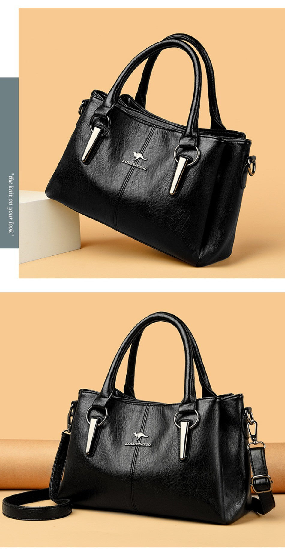 Genuine 3Layers High Quality Soft PU Leather Ladies Shoulder Crossbody Bags for Women  Luxury Handbags  Women  Designer A Main