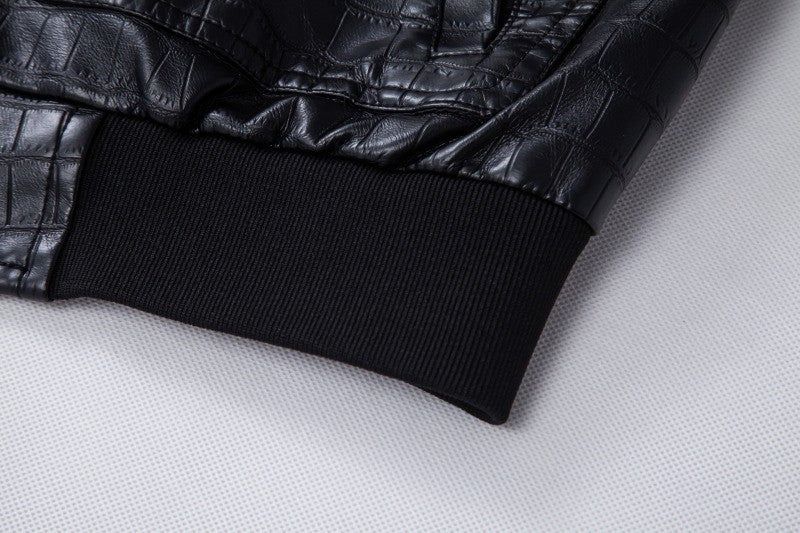 New Fashion Men's Spring Autumn Lapel Casual Pu Leather Loose Motorcycle Jacket