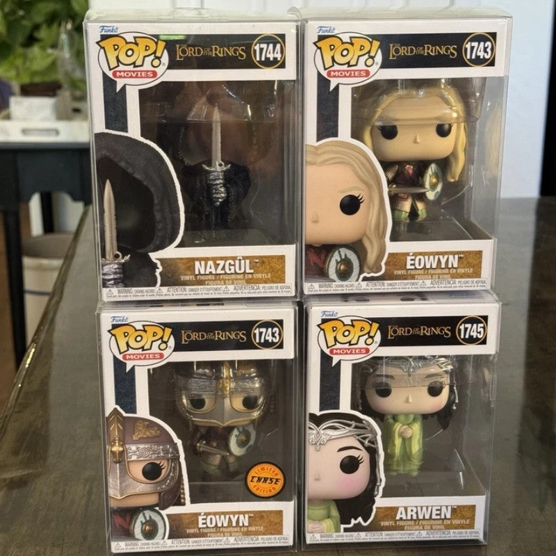 Funko Pop Senhor Dos Anéis Original Boneco de Ação Modelo Nazgul Arwen Rei Bruxo no Fellbeast 63 1744 Escultura de Vinil Bonecos Presente