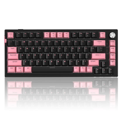 Teclado Mecânico Gamer MageGee SKY81 75%, RGB Gasket Hot Swappable com Fio Personalizado, Amortecimento de Som Cremoso com Botão