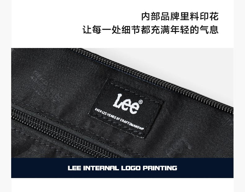 LEE Unisex Denim Blue Soft Pillow Shoulder Bags Beige Casual Simple Utility Light Ladies Large High Capacity Hobo Crossbody Bag