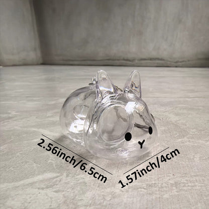 Transparent Rabbit Hair Keepsake Bottle Pet Hair Storage Capsule Keychain Thoughtful Gift for Rabbit Lovers And Owners