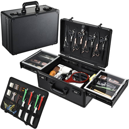 Maletas para Máquinas de Cortar Cabelo e Suprimentos Organizador de Ferramentas de Cabelo Maleta de Barbeiro para Viagem Maleta de Suprimentos Profissionais para Barbeiro