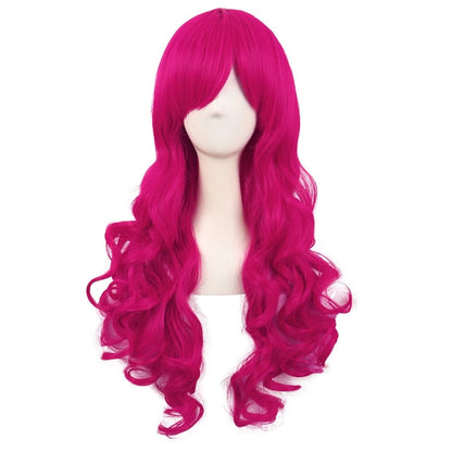 HAIRJOY Synthetic Hair  Wavy Pink Ponytail Wig for Jean Cosplay Game Princess  Anime Wigs with Hair Pigtails Bangs Halloween Wig