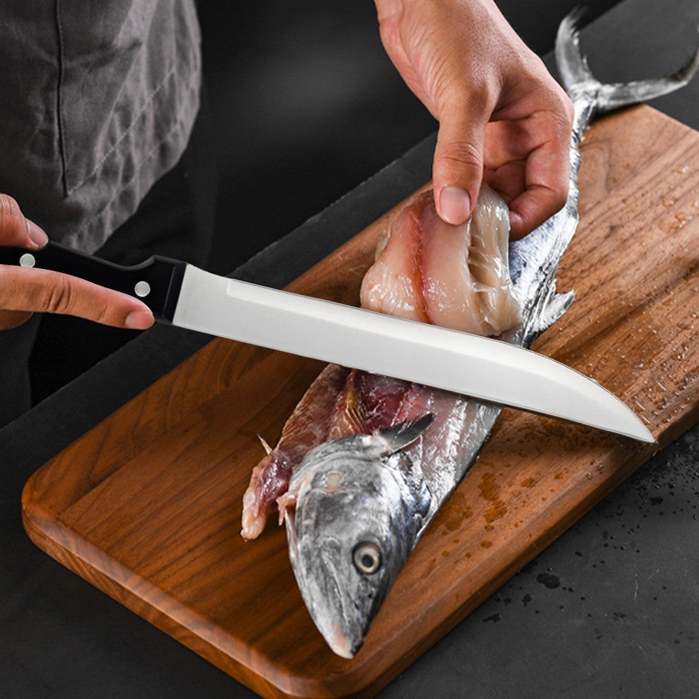 ZENG Conjunto Completo de Facas de Chef com 15 Peças, Conjunto de Facas de Cozinha de Aço Inoxidável com Tesoura, Afiador, Suporte de Madeira Maciça, Ferramenta de Culinária
