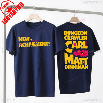 New Achievement Dungeon Crawler Carl Shirt Gift for Reader Fantasy Science Fiction Book Lover Donut Fan Tops Bookish Tees