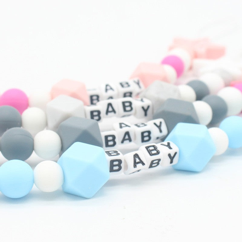 Baby Personalised Name Silicone Pacifier Clips Chain Wholesale 1Pcs Baby Nipple Pacifier Chain Cartoon Shape Holder