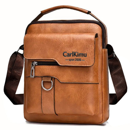 Men's bags can be carried on one shoulder with a slanted strap. Made of PU material, they are suitable for business outings.