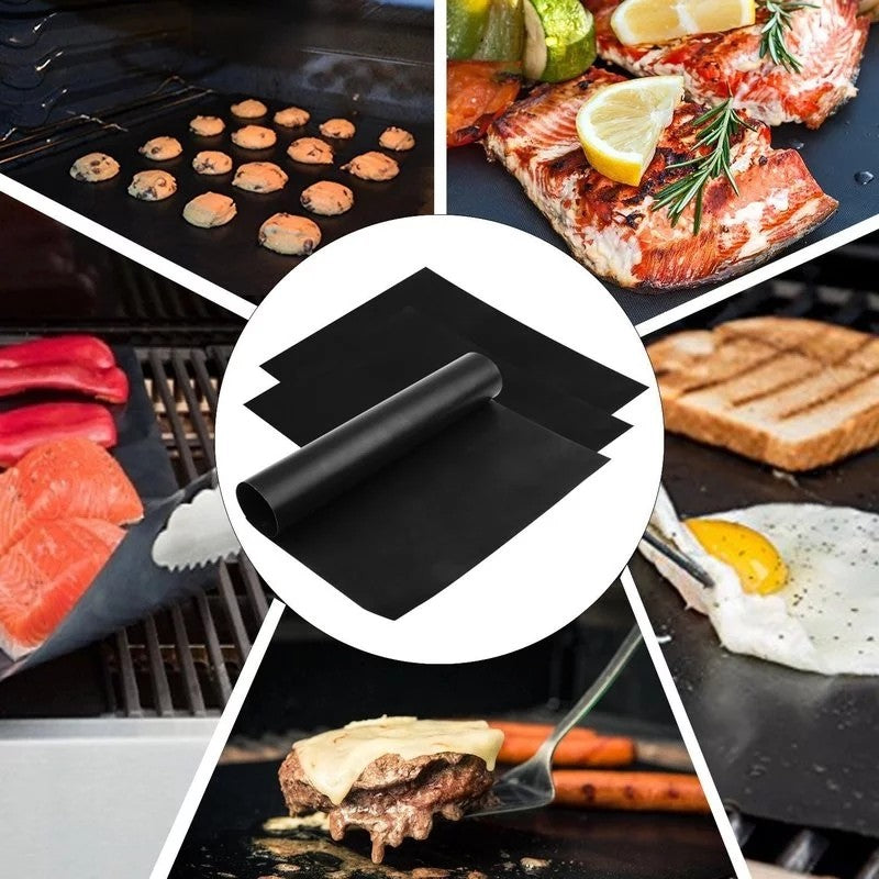 1/5/10pcs BBQ Grill Mat 40X33CM Non Stick Barbecue Grill Liners Oven Grill Foil Barbecue Liner Mat Kitchen Tools Accessories 50%
