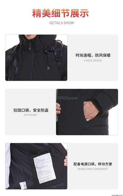 Heated Jackets Men's Women's Heating Jackets USB Electric Heating Jacket 13 Areas Heated Vest Thermal Clothing Coat Winter