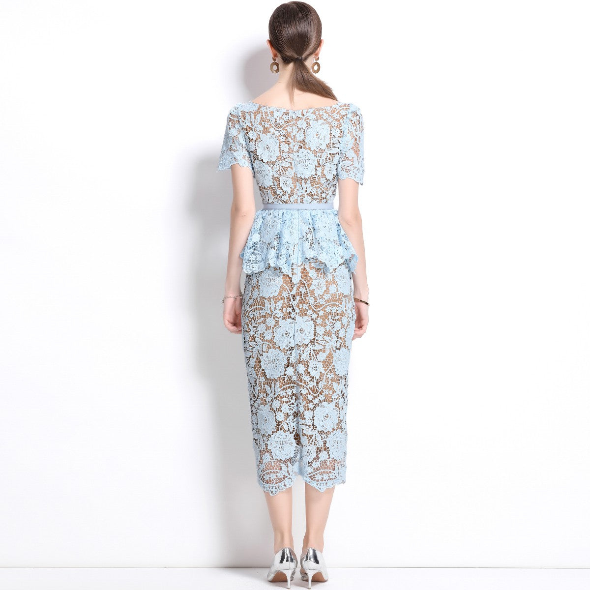 Quality Summer Beaded Diamonds Embroidery Beige White Lace Evening Dress Women S