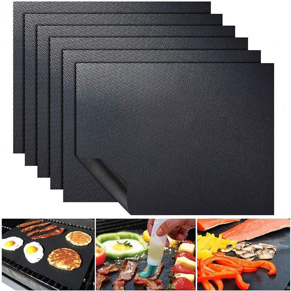 0.2mm Thick Ptfe Barbecue Grill Mat 33*40cm Baking BBQ Grill Mats Sheet Grill Foil Non-Stick Reusable BBQ Liner