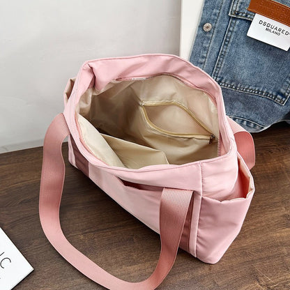 2024 New Handbags Casual Shopping Bags for Women Soft Canvas Big Capacity Tote Bag Messenger Big Mummy Shoulder Bag Ladies