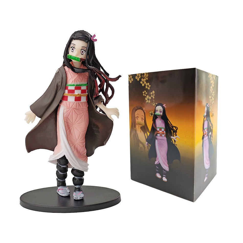 Anime Demon Slayer Kimetsu no Yaiba Figure Kamado Tanjirou Action Figure Agatsuma Zenitsu Nezuko Warrior PVC Model Toys