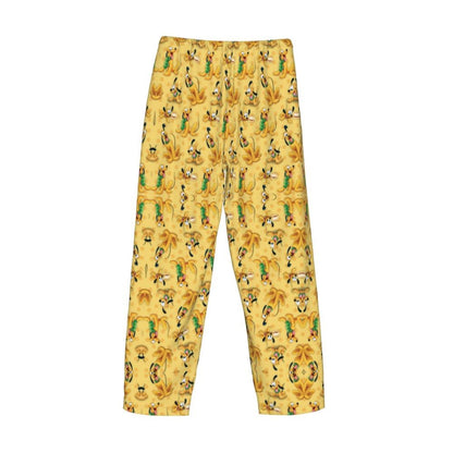 Custom Print Mickey Mouse Donald Duck Pajama Pants Men Sleep Sleepwear Bottoms with Pockets
