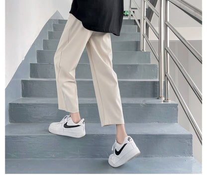 2025 Loose Men's Suit Solid Color Blazers Formal Office Pants Business Trousers Community Fashion Dress Korean Male Clothing X40