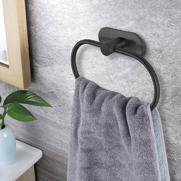 Bathroom Towel Ring Hook Hardware Accessories Storage Holder 304 Stainless Steel Hand Towel Holder Modern Round Towel Hanger