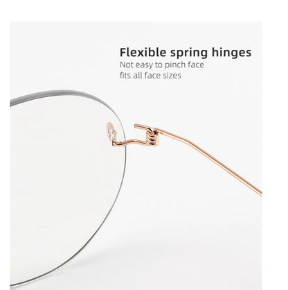 Round Blue Light Glasses Women Screwless Eyeglasses Frame Men 2025 New Women Round Denmark Korean Glasses Frame Vintage Eyewear