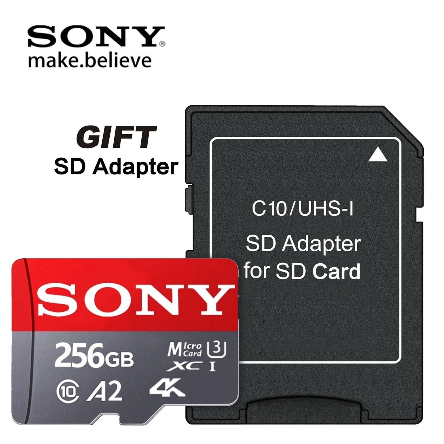 Cartão Micro TF SD SONY Cartão de memória SD Extremo 1TB 512GB 128GB 256GB U3 V30 4K Cartões de memória flash completos para telefone computador câmera