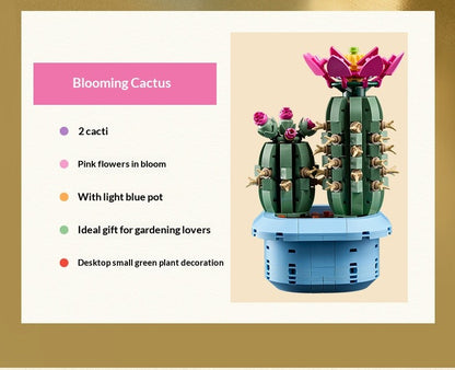 LEGO Blocos de Montar Série Plantas e Flores 11509 Cacto Florido Brinquedo de Quebra-Cabeça para Crianças Menino e Menina Presente