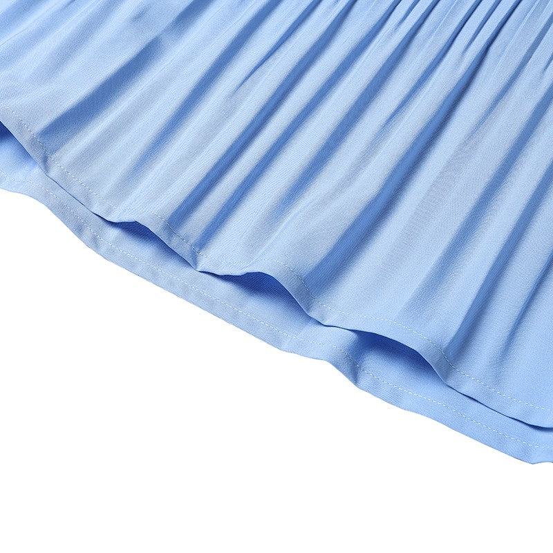 ZANZEA Plus Size 5XL Women Maxi Skirts 2025 Autumn Elastic Waist Pleated Long Skirt Casual Solid Color High Waist Ruffled Skirts