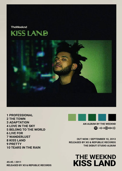 Music Album Star The Weeknd Hip Hop Posters Prints Canvas Painting Singer Wall Art Picture for Living Room Home Decoration Gift