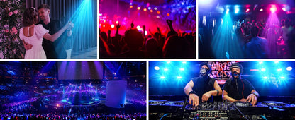U`King 4Pcs 30W Beam Gobo Moving Head Lights RGBW LED Stage Lights DMX512 Spotlights For DJ Disco Wedding Party Stage Lighting