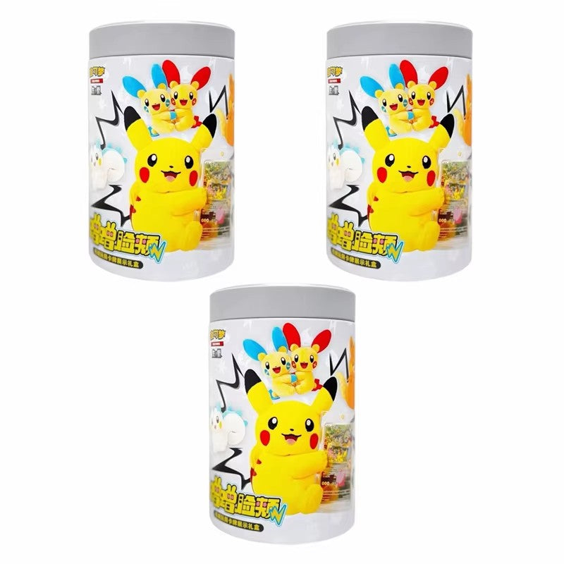 In Stock Pokemon PTCG Nuzzle Plush&Card Display Gift Box Booster Packs Magnetic Stuffed Toy Trading Card Game Collectible Doll