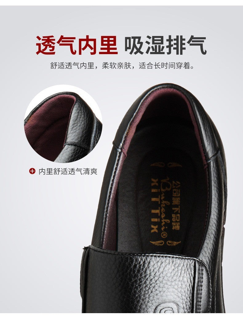 2024 Men's Genuine Leather Shoes Head Leather Soft Anti-slip Rubber Loafers Shoes Man Casual Real Leather Shoes 38-46
