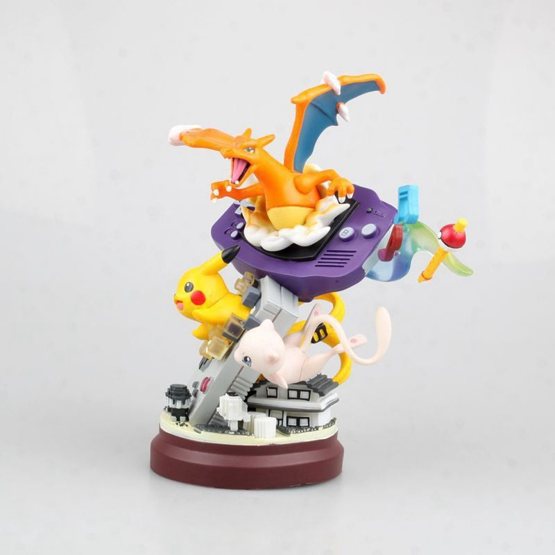 Boneco Grande Pokémon de 20cm Pikachu Charizard Mewtwo, Modelo Colecionável Anime para Decoração de Casa, Exposição, Presente