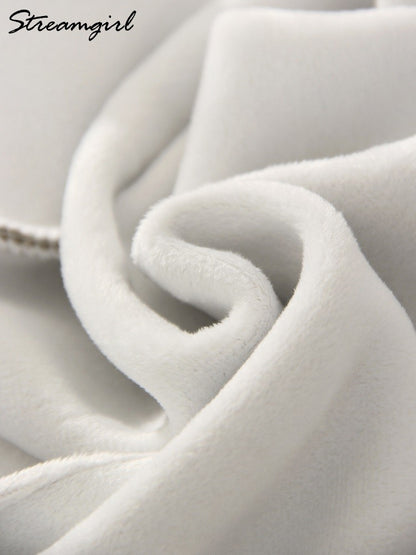 Streamgirl Women Winter Corduroy Pants Dark Brown With Thick Warm Fleece Trousers Corduroy High Waist Loose Pants For Women