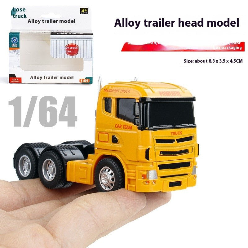 Modelo de Cabine de Caminhão em Liga 1:64, Estilo Retrô com Motor de Fricção, Brinquedo Perfeito para Crianças, Item de Colecionador em Miniatura