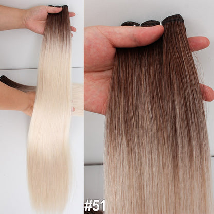 Cabelo Sintético Russo Liso de 65cm 200g, Extensões de Cabelo de Fibra com Bio Proteína Resistente ao Calor, Rabo de Cavalo para Cosplay
