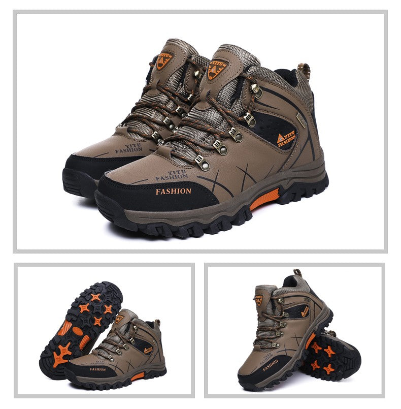 Botas de Neve Masculinas de Inverno Impermeáveis de Couro Tênis Super Quentes Botas Masculinas Botas de Caminhada ao Ar Livre Sapatos de Trabalho Tamanho 39-47