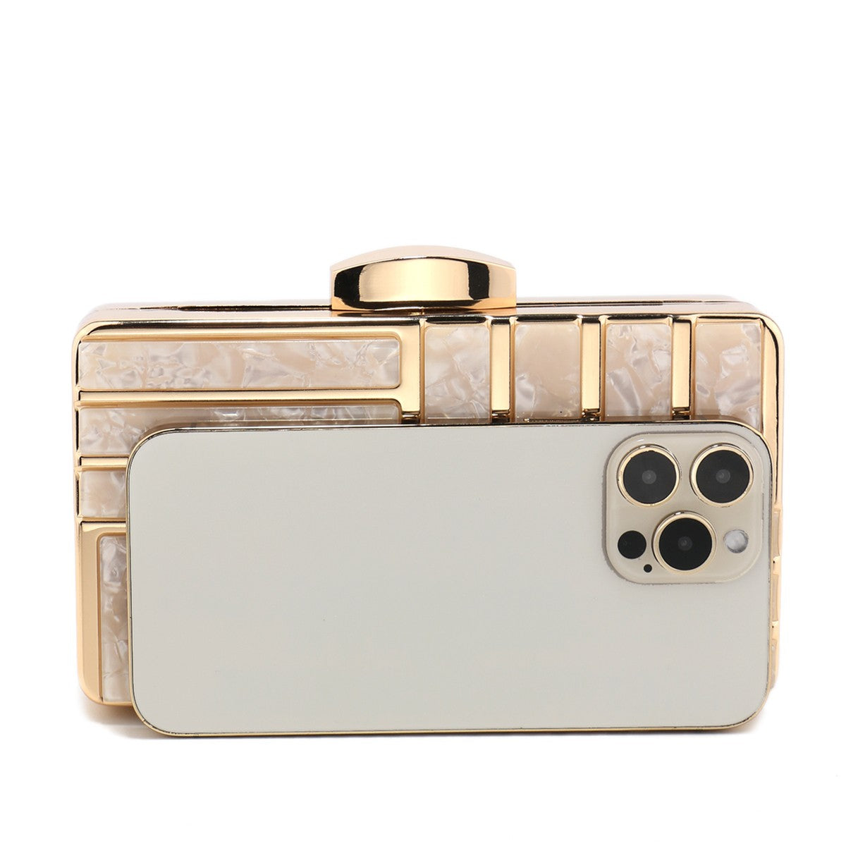 Acrylic Women Clutch Evening Bags Flap Luxury New Arrival Hollow Out Style Glitter Handbags Metal Chain Party Wedding Bridal Pro