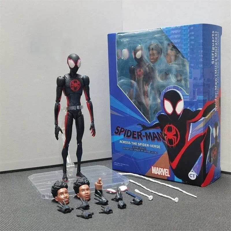 Anime Homem-Aranha Shf Figuarts Miles Morales Gwen Bonecos de Ação Gwen Aranha Mulher Estatueta Homem-Aranha Figura PVC Modelo Boneca Brinquedos