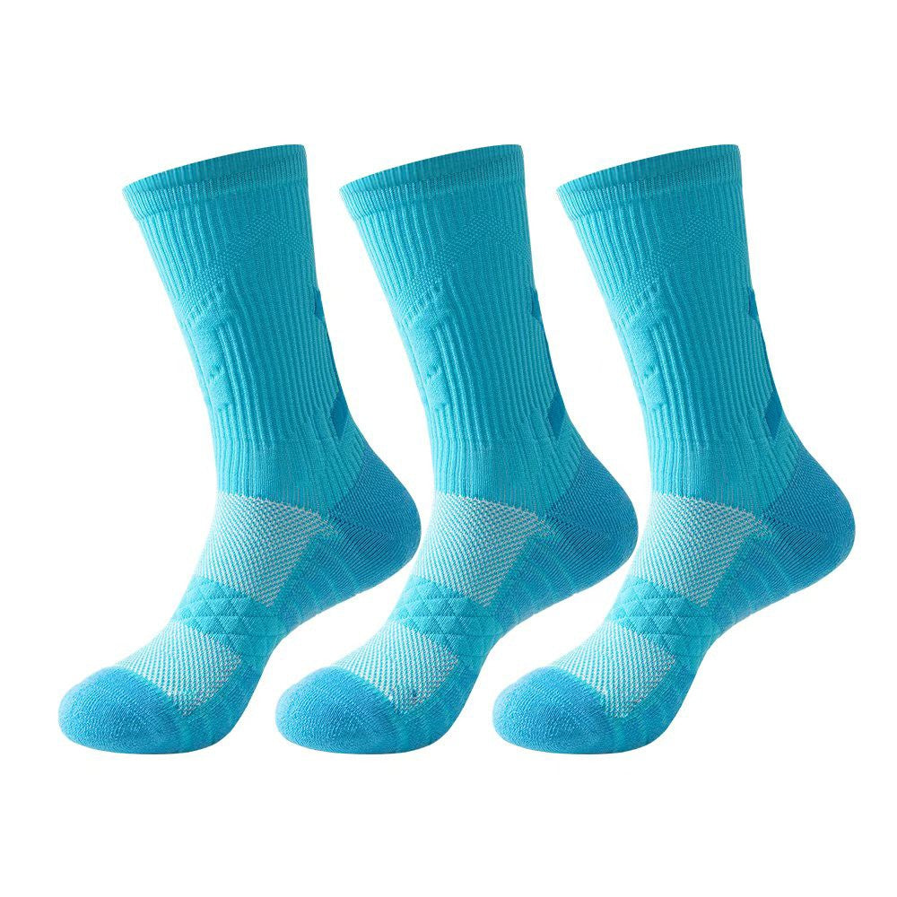 1/3 pairs professional men's basketball socks with thick towel bottom breathable sports socks men's long badminton socks