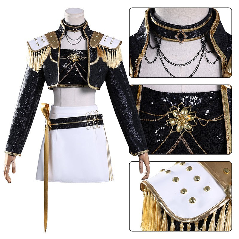 Black Golden Rumi Zoey Mira Cosplay Cosplay Costume Wig Women Suit Halloween Party Role Playing Outfit