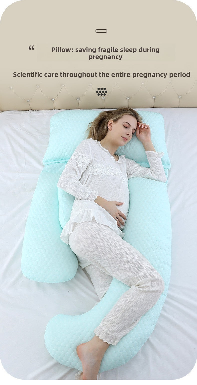 Pregnant women's pillows side sleeping pillows abdominal support U-shaped throw pillows for pregnant women to sleep are enlarged