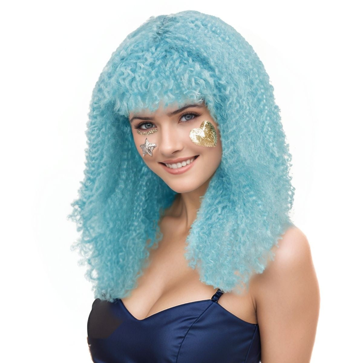 Fashion Colorful Gradient Fluffy Short Hair Multicolor Synthetic Fiber Wig April Fool's Day Halloween Christmas Party