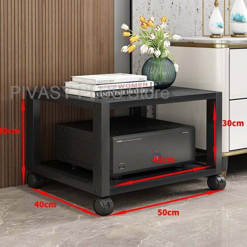 Rack Amplificador de Relevo 4 Cores, 3 Ajustes de Altura, Prateleira de Áudio, Suporte de Alto-Falante Grau E1 para Home Theater, Armazenamento de Amplificadores e Reprodutores