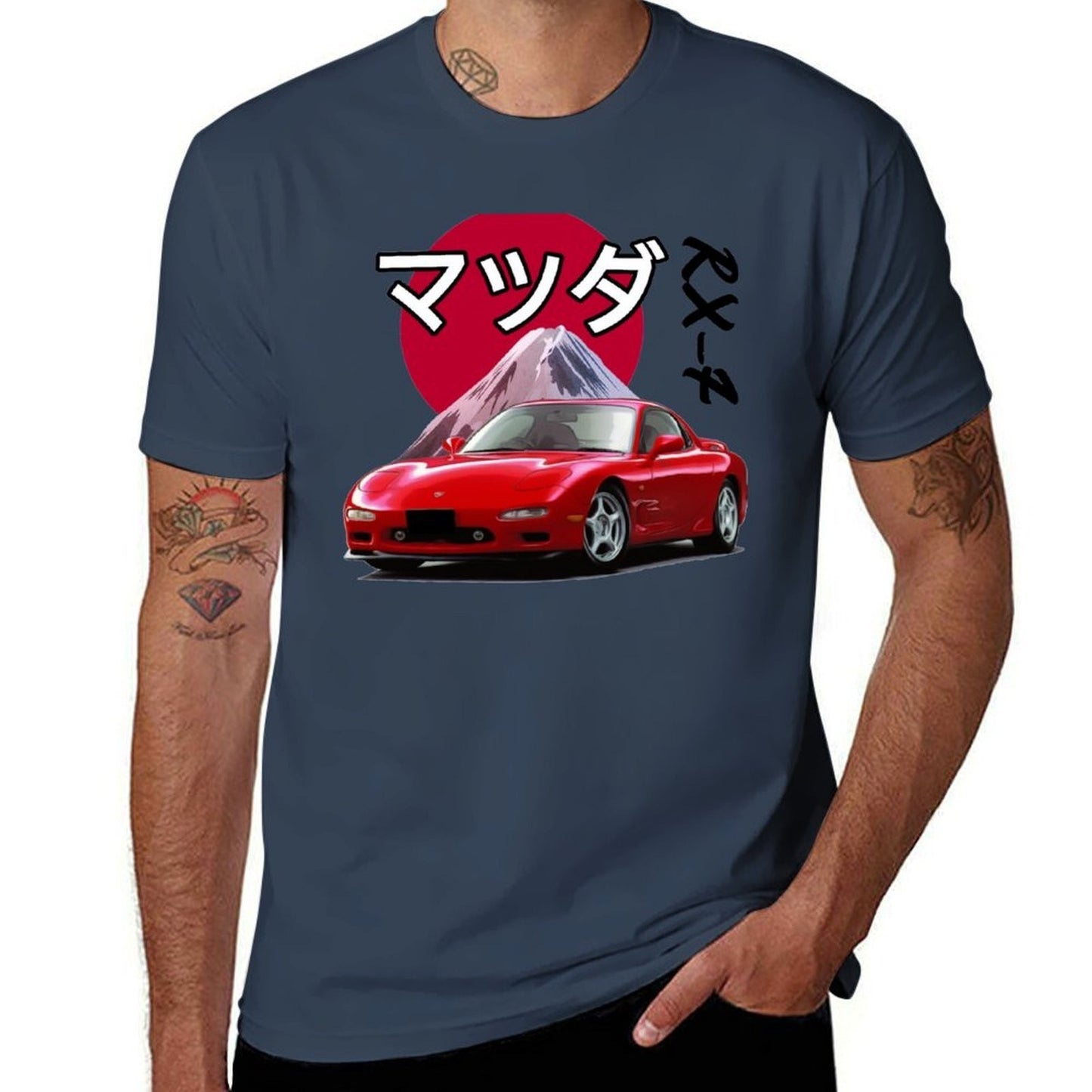 Classic RX-7 T-Shirt t shirt man casual black cotton t-shirt plain for man package T-Shirt