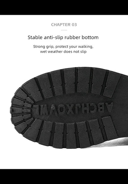 Men's Leather Boots Four Seasons Outdoor Casual Hiking Boots Retro Fashion Work Boots Thick Bottom Ankle Boots Anti-slip 2024