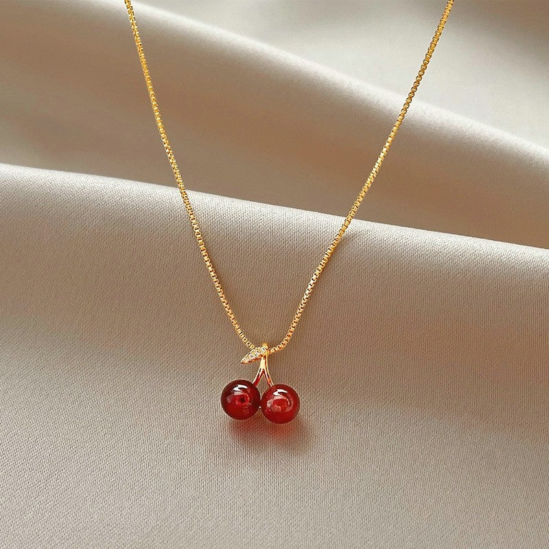 Colar de Coração de Zircônia Rosa Planeta da Moda Colar de Corrente de Clavícula Estética Feminina Presente de Dia dos Namorados Joias de Festa