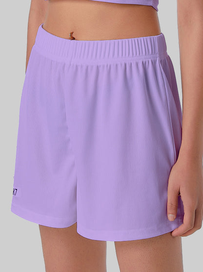 Casual Shorts Women 2024 New Summer Simple Comfortable Elastic Waist Cool Breathable Solid Color Casual Sports Five Quarter Pant