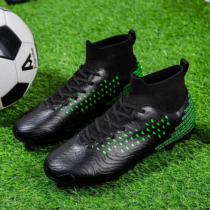 High-top Society Soccer Shoes Football Boots Men Ultra-light Kids Boy Turf Futsal Cleats Children's  Sports Training Footwear