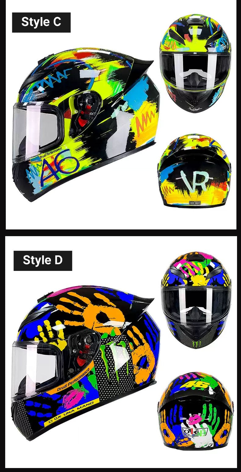 Capacete de Moto de Rosto Inteiro de Alta Qualidade Masculino Feminino Capacete de Corrida de Moto DOT capacete casqueiro casque